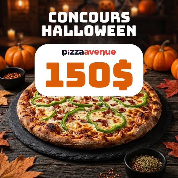 Concours Gagnez l'une des six cartes-cadeaux Pizza Avenue de 25$!