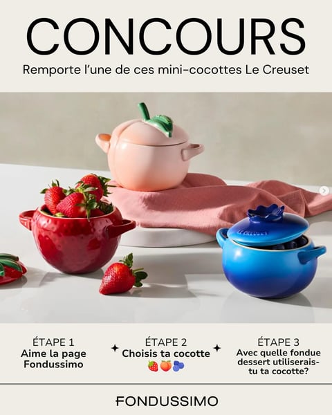 Concours Gagnez l'une des trois mini-cocottes Le Creuset!