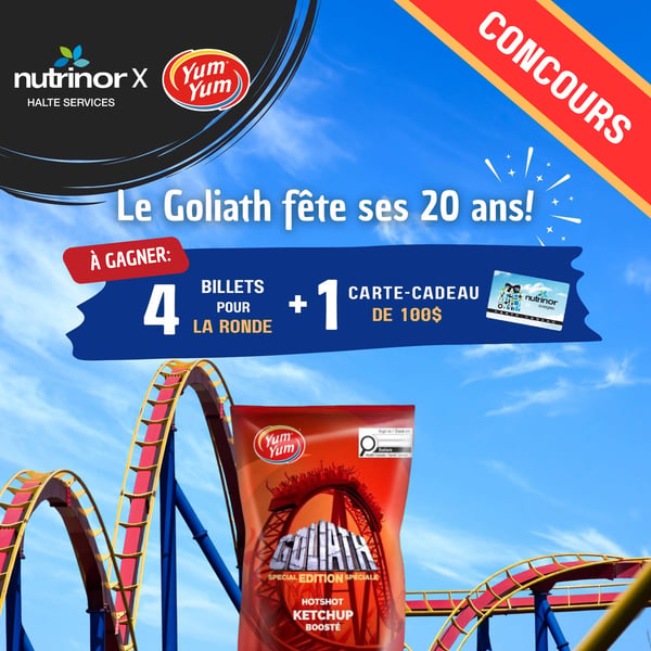 Concours Gagnez quatre billets pour la Ronde et une carte-cadeau Nutrinor haltes services de 100$!