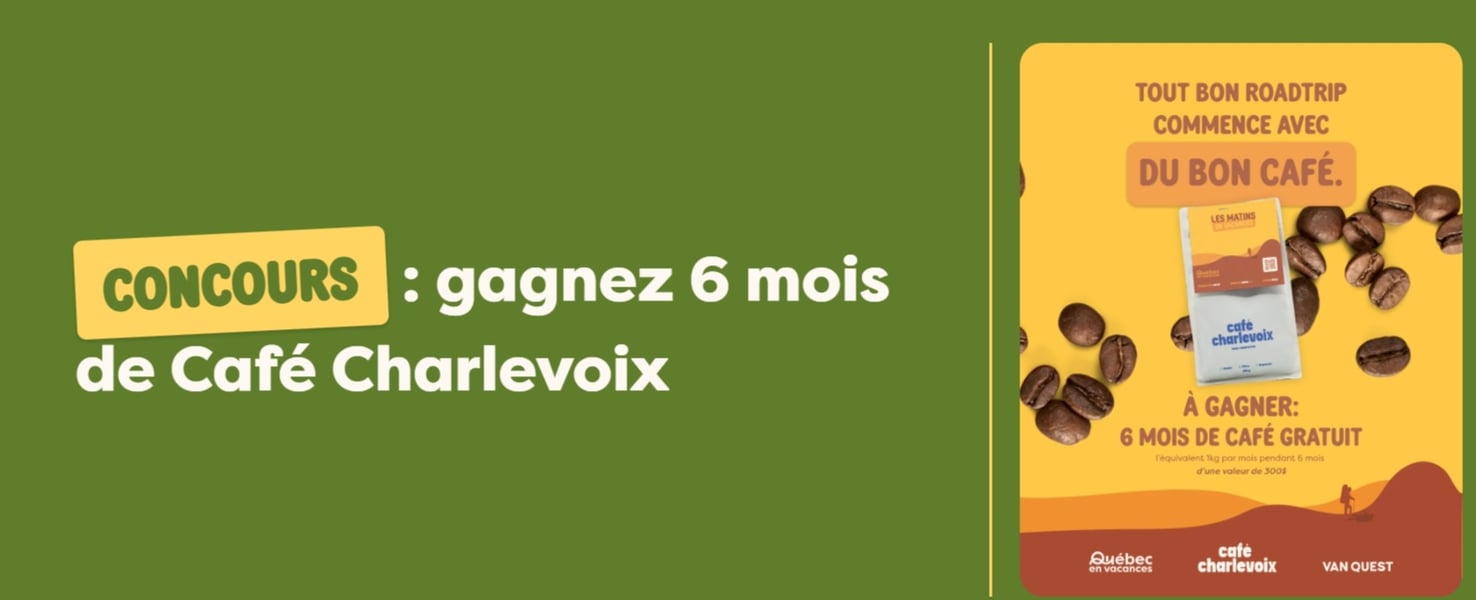 Concours Gagnez six mois de café Charlevoix!