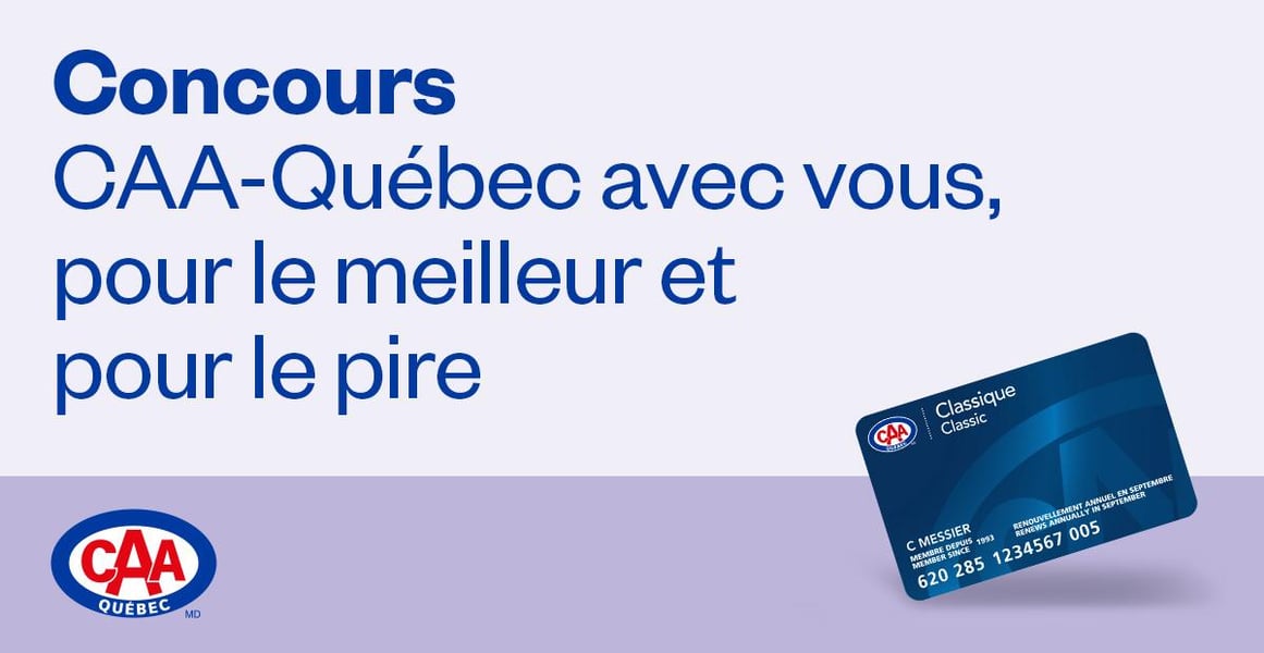 Concours Gagnez un abonnement annuel CAA et une carte cadeau de 500$!