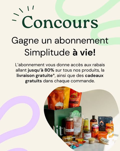 Concours Gagnez un abonnement Simplitude pour la vie!