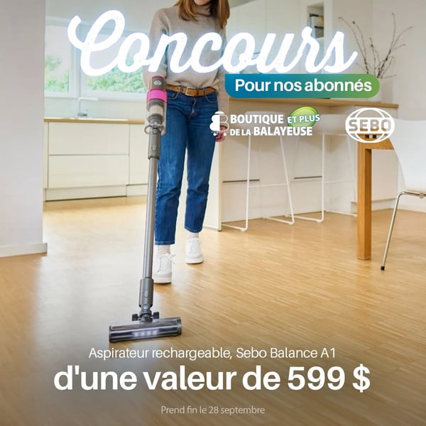 Concours Gagnez un aspirateur rechargeable Sebo Balance A1!