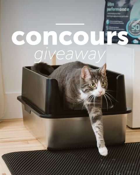 Concours Gagnez un bac à litière en acier inoxydable!