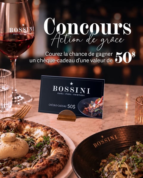 Concours Gagnez un chèque-cadeau de 50$ chez Bossini!