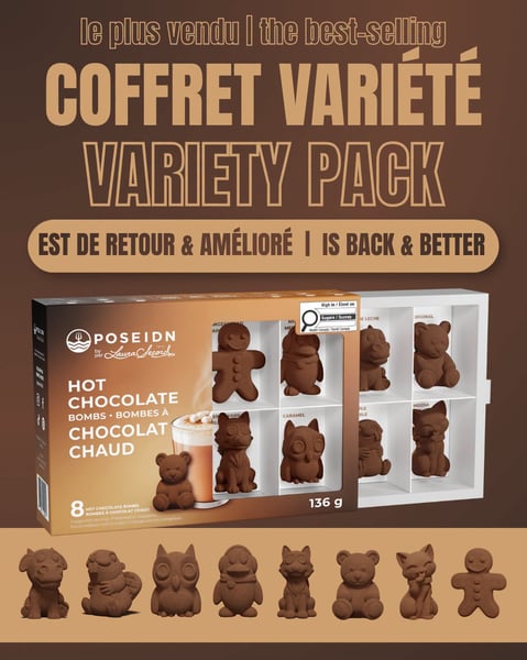 Concours Gagnez un coffret Variété de Bombes à Chocolat Chaud 2.0 Poseidn!