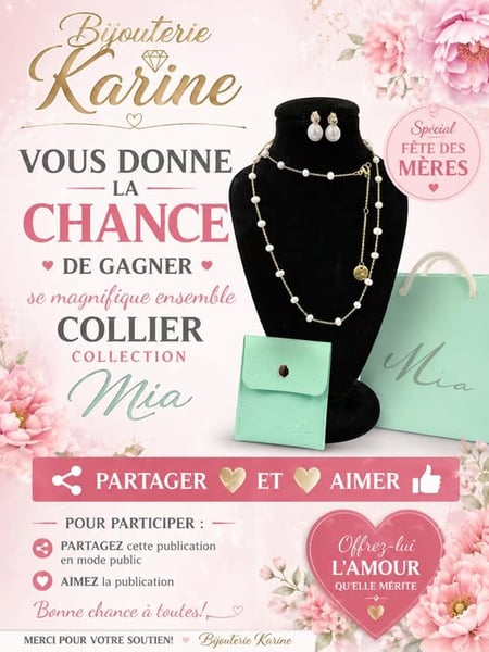 Concours Gagnez un collier de la collection Mia!