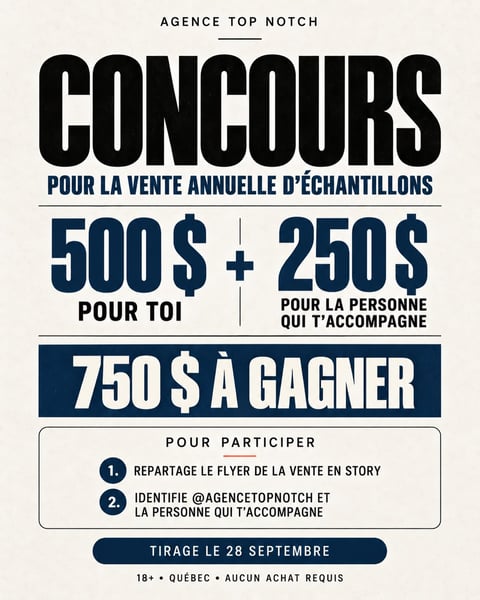 Concours Gagnez un crédit magasinage de 500$ et 1 crédit de 250$ pour votre ami!
