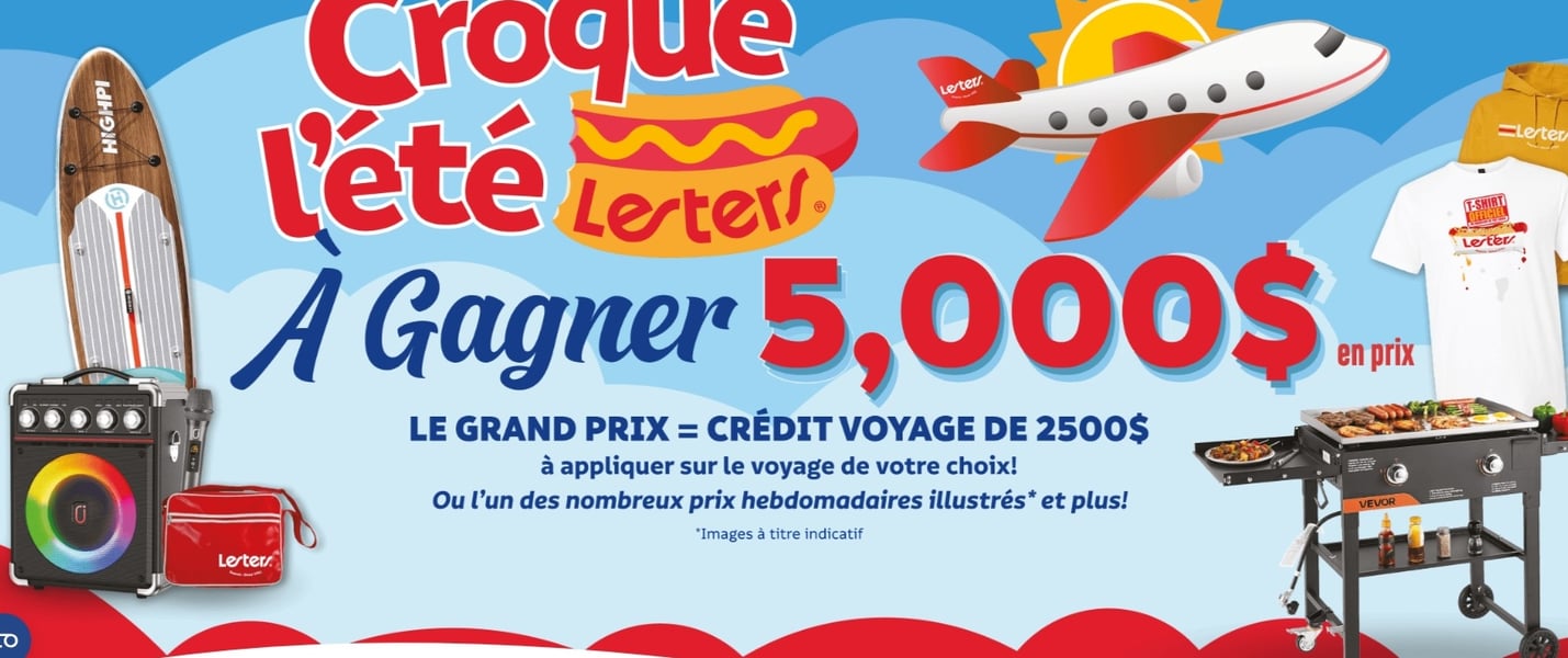 Concours Gagnez 5000$ en prix avec Lesters!