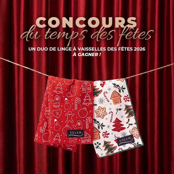 Concours Gagnez un duo de linges à vaisselle de la collection des Fêtes!