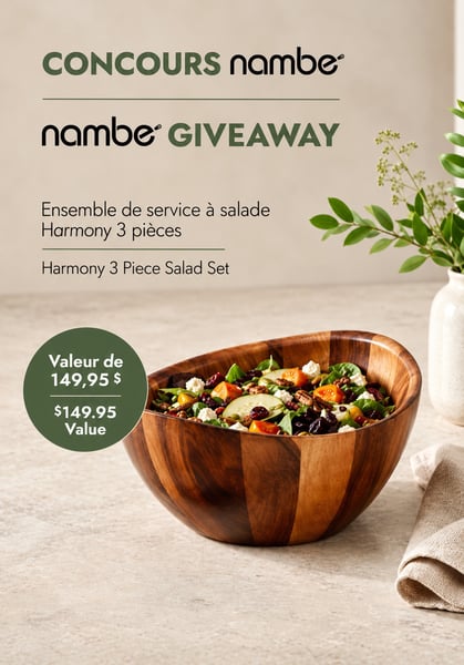 Concours Gagnez un ensemble à salades trois pièces Harmony!