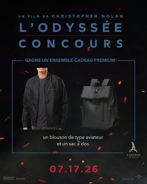 Concours Gagnez un ensemble-cadeau premium officiel du film l'Odyssée!