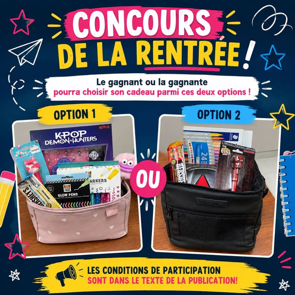 Concours Gagnez un ensemble d'articles scolaires!