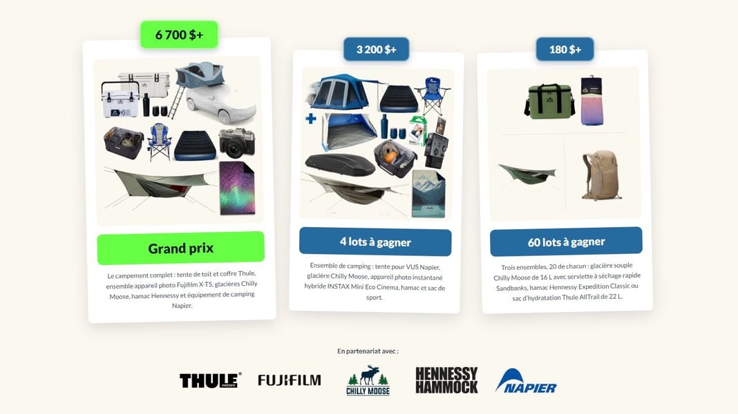 Concours Gagnez un ensemble de campement complet!