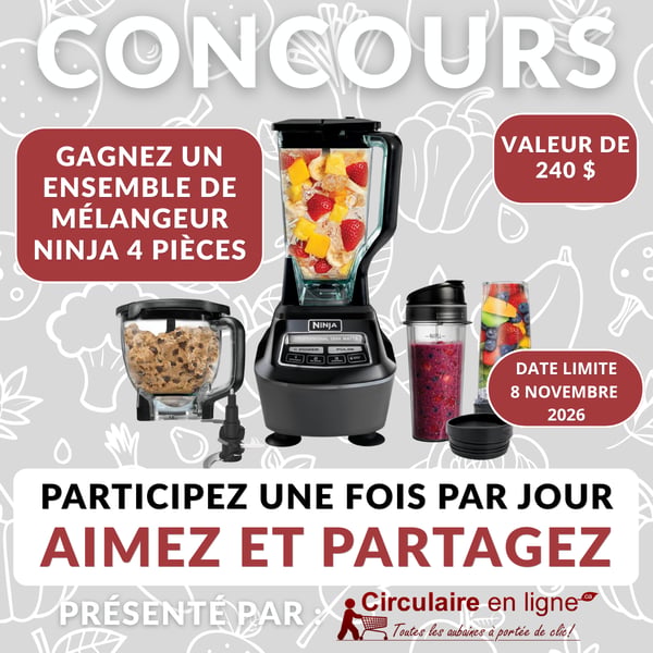 Concours Gagnez un ensemble de mélangeur NINJA 4 pièces