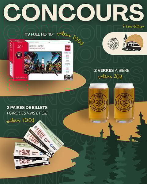 Concours Gagnez un ensemble de prix d'une valeur de 420$ !