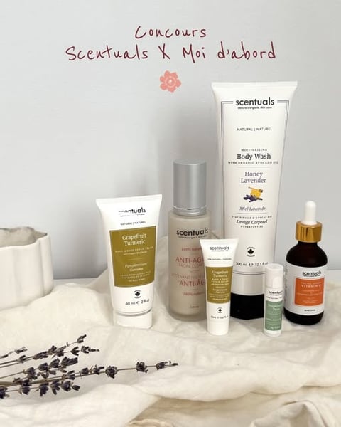 Concours Gagnez un ensemble de produits de Scentuals Natural & Organic Skin Care!