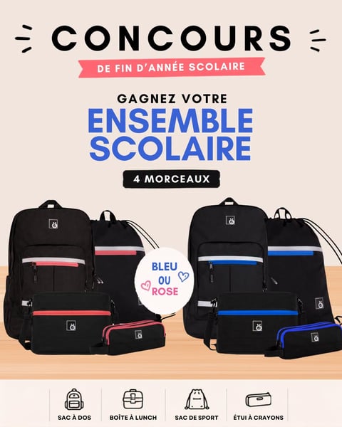 Concours Gagnez un ensemble d’essentiels scolaires!