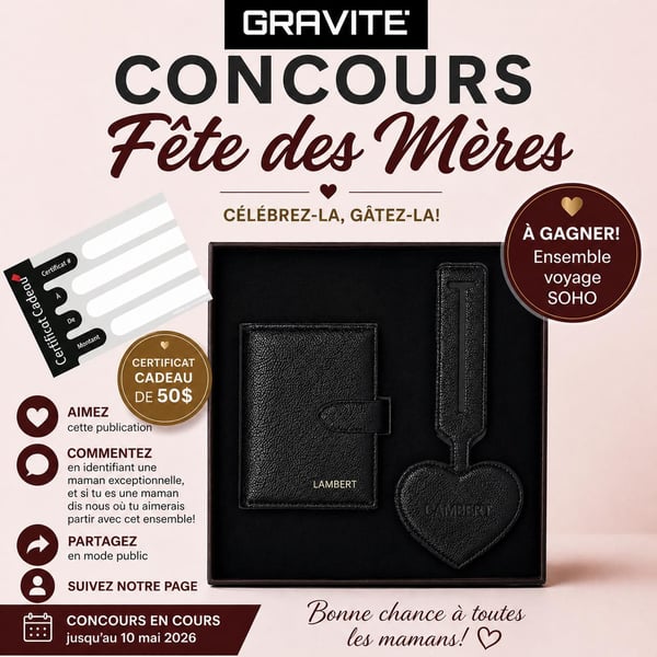 Concours Gagnez un ensemble voyage SOHO de Lambert et une carte-cadeau de 50$ Gravite Boardshop!