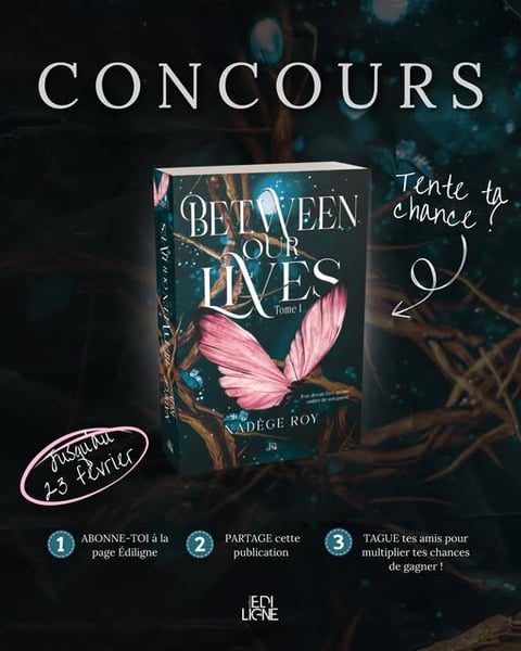 Concours Gagnez un exemplaire du roman Between our Lives – Tome 1 de Nadège Roy auteure!