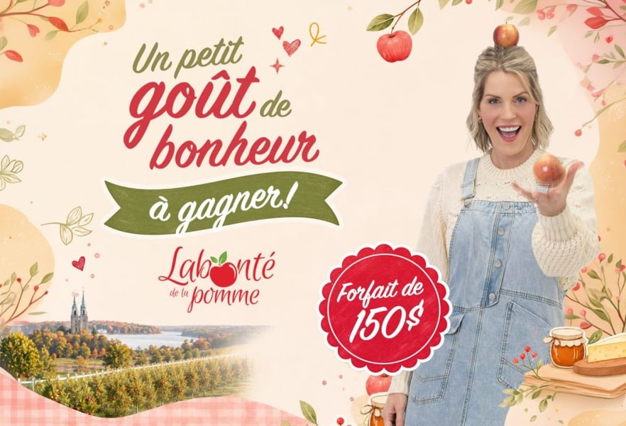 Concours Gagnez un forfait d’une valeur de 150$ chez Labonté de la pomme!