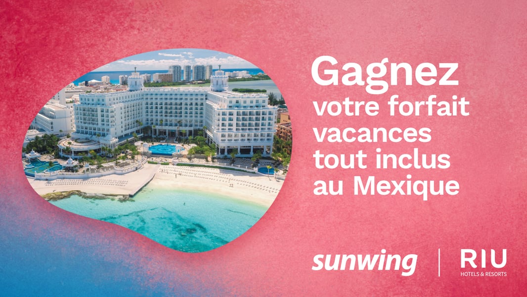 Concours Gagnez un forfait vacances tout inclus pour 2 à l’hôtel pour adultes Riu Latino!