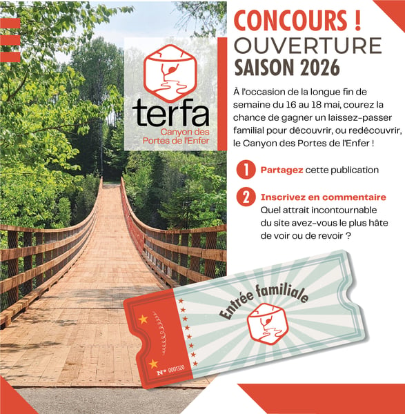 Concours Gagnez un laissez-passer familial pour le Canyon des Portes de l'Enfer!