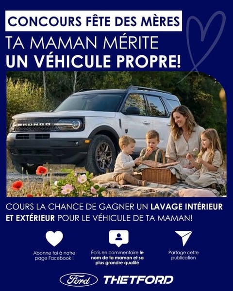 Concours Gagnez un lavage intérieur et extérieur complet pour le véhicule de votre maman!