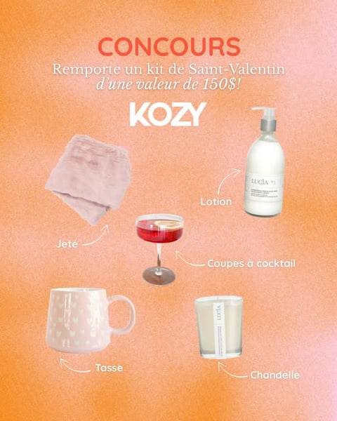 Concours Gagnez un magnifique kit St-Valentin ultra douillet d’une valeur de 150$!