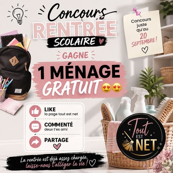 Concours Gagnez un ménage gratuit!