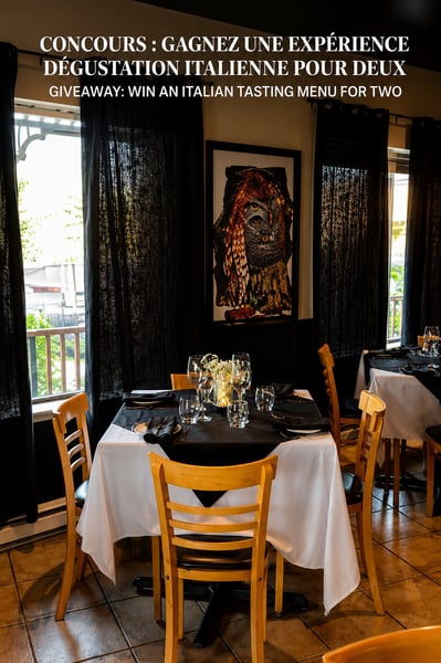 Concours Gagnez un menu dégustation pour deux chez Trattoria Bellamore!