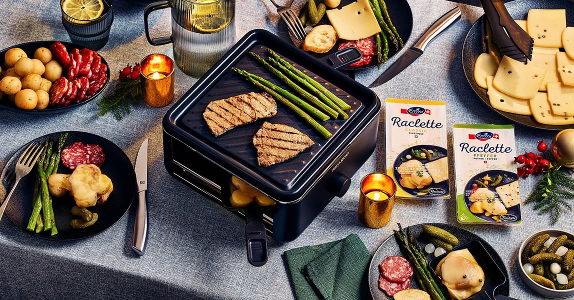Concours Gagnez un mini four à raclette et vaisselle RICARDO avec fromages Emmi