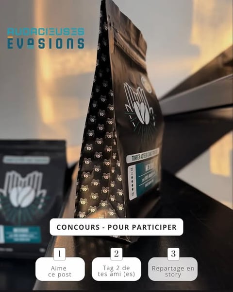 Concours Gagnez un mois de café et un certificat-cadeau de 300$ chez Audacieuses Évasions!