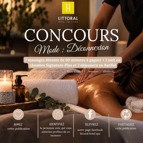 Concours Gagnez un moment de détente pour deux au Spa du Littoral!