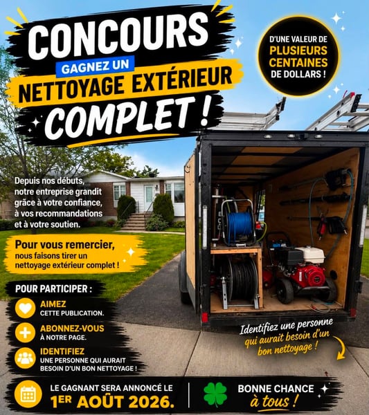 Concours Gagnez un nettoyage extérieur complet de votre propriété!