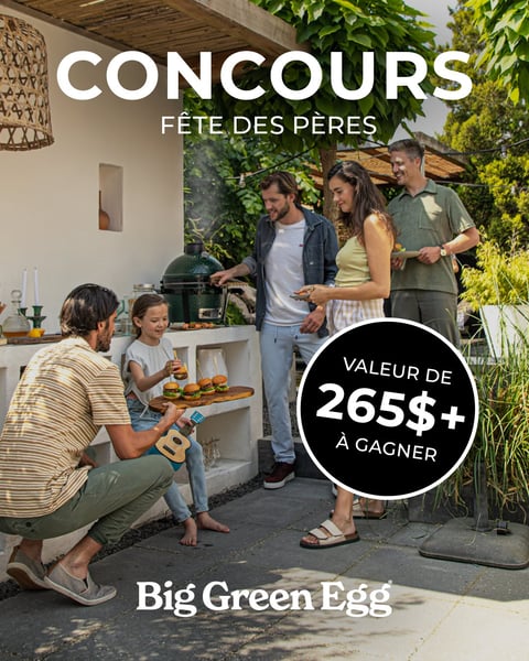 Concours Gagnez un panier-cadeau Big Green Egg d'une valeur de 265$!