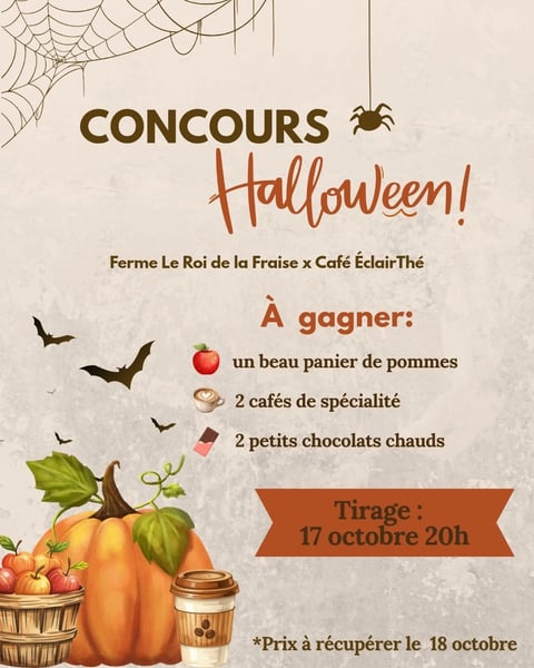 Concours Gagnez un panier de pommes, deux cafés de spécialité et 2 chocolats chauds!