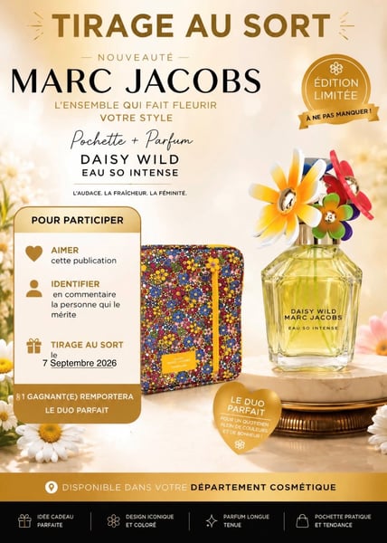 Concours Gagnez un parfum Marc Jacobs et un sac assorti!