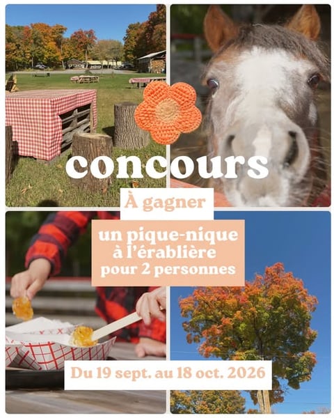 Concours Gagnez un pique-nique pour deux personnes à la Cabane à sucre Constantin Grégoire!