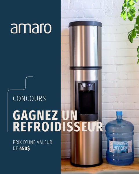Concours Gagnez un refroidisseur d’eau Amaro!