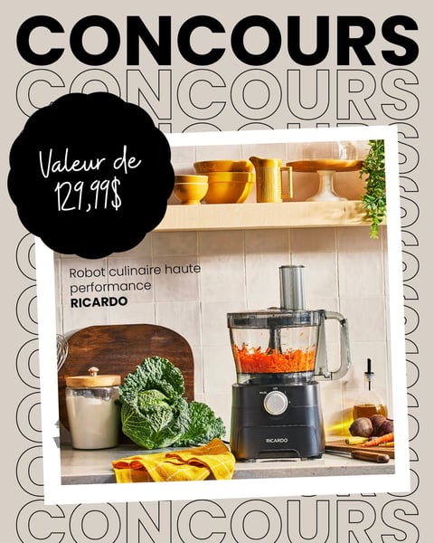 Concours Gagnez un robot culinaire Ricardo!