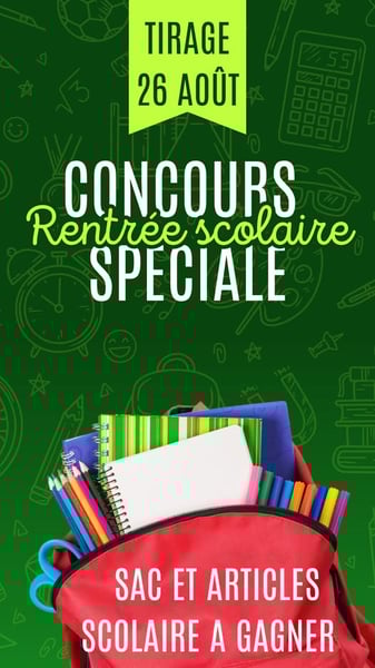Concours Gagnez un sac a dos remplie d'effet scolaire!