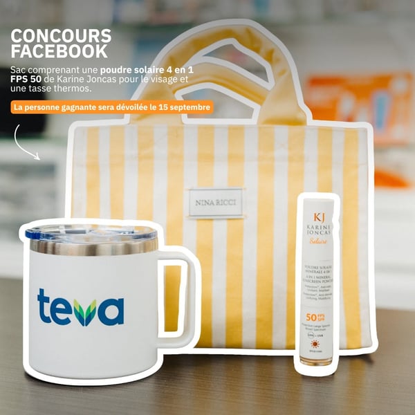 Concours Gagnez un sac comprenant une Poudre solaire 4 en 1 FPS 50 de Karine Joncas pour le visage ainsi qu'une tasse thermos!