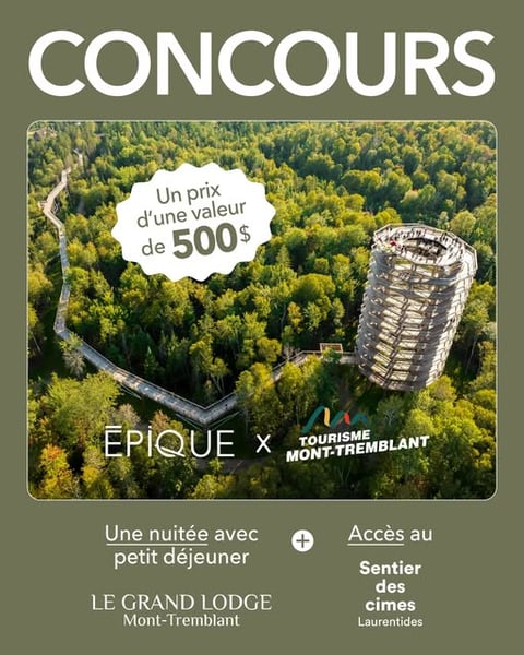 Concours Gagnez un séjour au Mont-Tremblant!