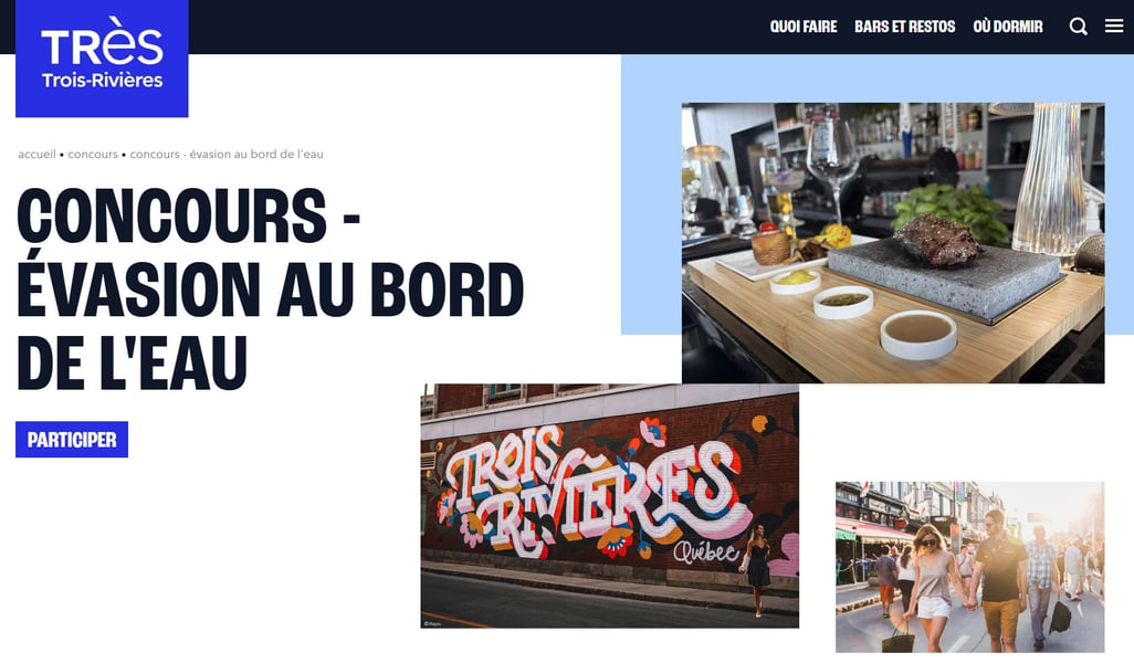 Concours Gagnez un séjour de rêve pour deux à Trois-Rivières