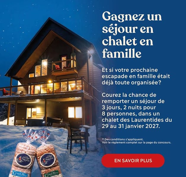 Concours Gagnez un séjour familial dans un chalet des Laurentides!
