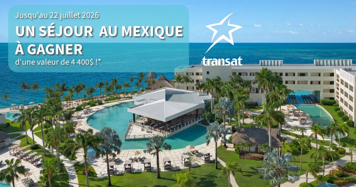 Concours Gagnez un séjour pour deux à Cancun au Dreams Puerto Morelos Resort & Spa 5!