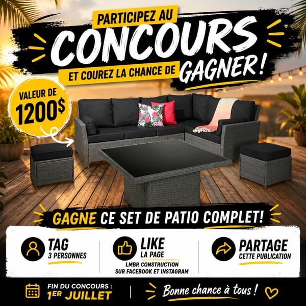 Concours Gagnez un set de patio complet!