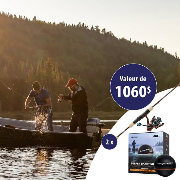 Concours Gagnez un sonar Deeper Pro+ 2 ET deux ensembles de cannes!