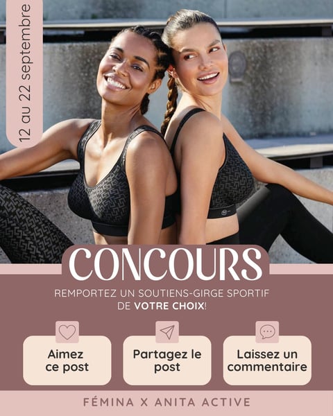 Concours Gagnez un soutien-gorge de sport ANITA de ton choix
